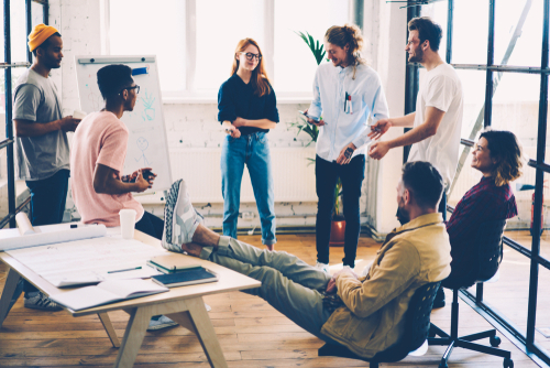Millennials in an office
