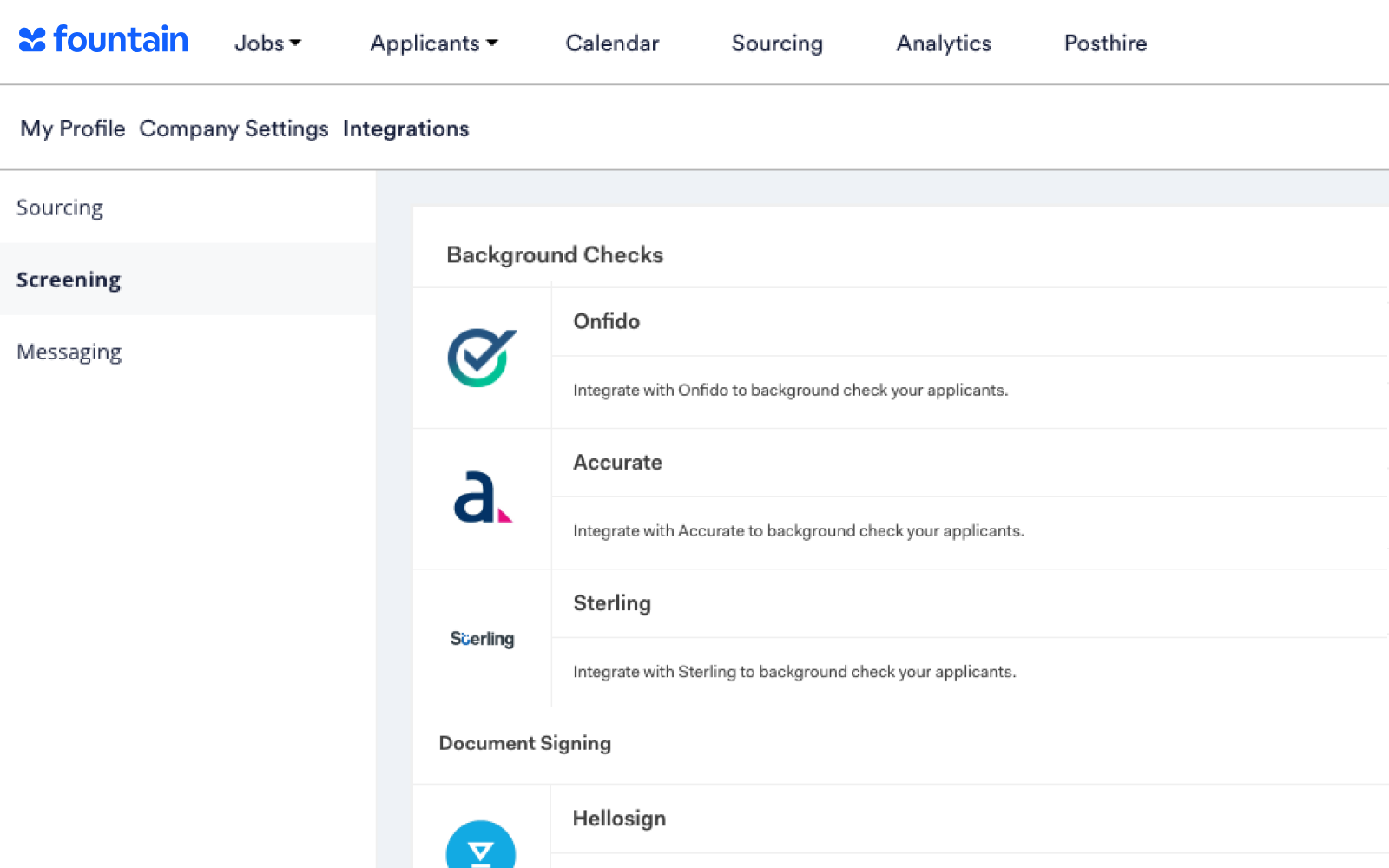 Fountain Platform integrations